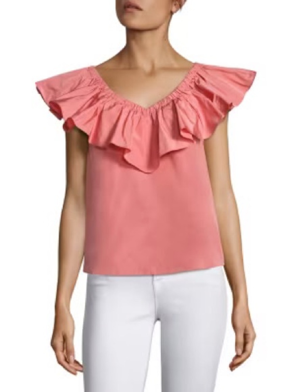 REBECCA TAYLOR Solid Off-The-Shoulder Top